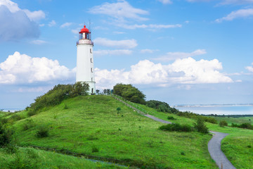 Fototapeta na wymiar Lighthouse on the island Hiddensee in the Baltic Sea, Germany
