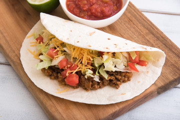soft shell beef tacos