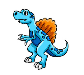 Blue Happy Dinosaur