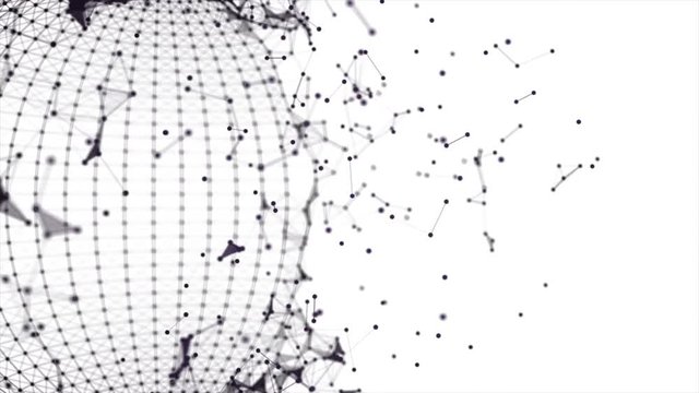 Abstract Loopable animation sphere destruction