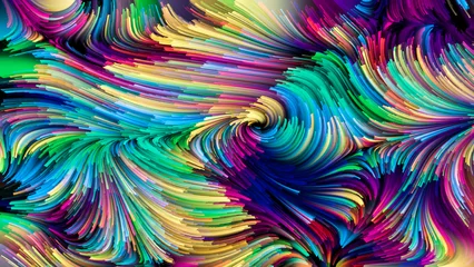 Fototapeten Unfolding of Liquid Color © agsandrew