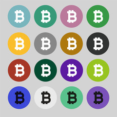 Bitcoin icon sign isolated on background