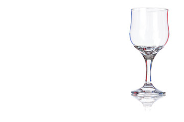 An empty white wine glass.