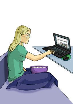 Evining watching series
