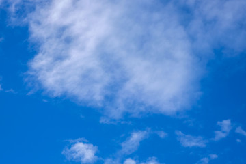 Blue sky clouds background. Beautiful white cloud on blue sky background