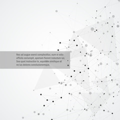 Obraz premium Geometric background with connected abstract shapes. Vector modern background