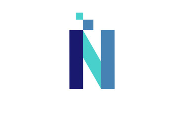 N Digital Ribbon Letter Logo