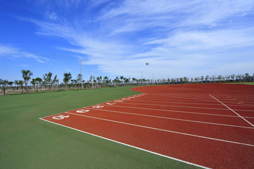 The runway on the sports ground