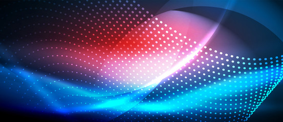 Neon smooth wave digital abstract background