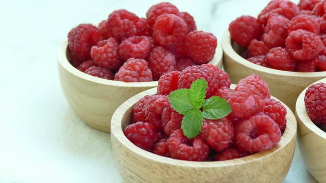 Close up Fresh Raspberry 
