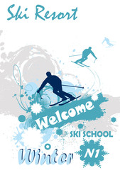 Ski resort poster