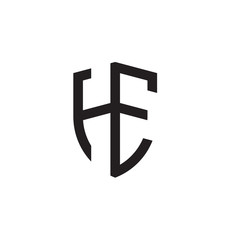 Obraz premium Initial letters shield shape logo