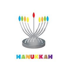 Jewish traditional holiday Hannukah icon