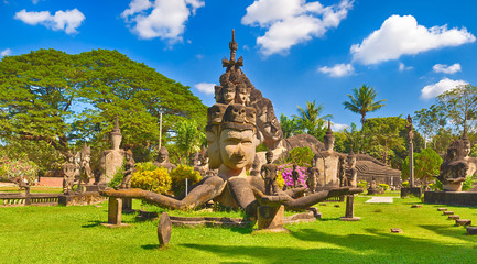 Boeddha park, Vientiane, Laos