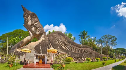 Plaid avec motif Bouddha Buddha park, Vientiane, Laos