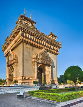 Patuxay Monument In Vientiane, Laos