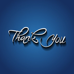  Thank you vector illustration.Thank You handwritten inscription.