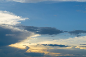 the sky before rain in the evening