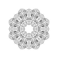 Vector mandala outline