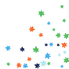 Festive Background with Colorful  flowers. Feminine Pattern for Postcard, Print, Banner or Poster. Small Pretty  flowers For Party Decoration, Wedding, Birthday or Anniversary Invitation. 