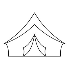 Tourist camping tent icon, outline style