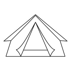 Tent icon, outline style