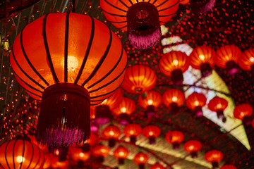 background of chinese new year lanterns