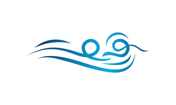 Water Wave symbol and icon Logo designs Template vector