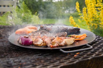 bbq outside on a nice summer evening