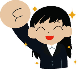 Job hunting girls students motivate.eps