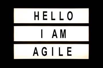 Hello I am agile hanging light box