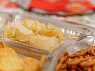 detail of potato chips