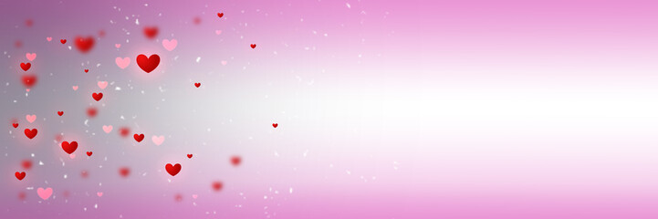 Background with different hearts