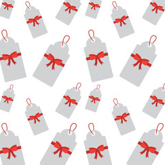 christmas tag price bow hang sale celebration pattern