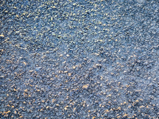 Top view of gravels on a street