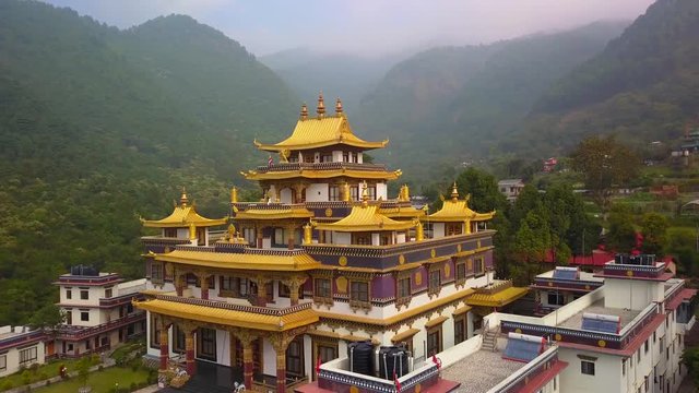 Buddhist Monastery, Kathmandu valley, Nepal - October 16, 2017