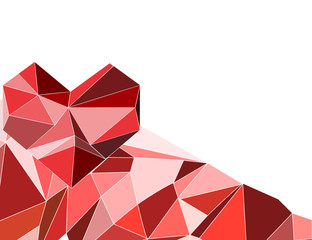 Abstract red polygonal background