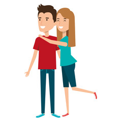 couple in love embraced