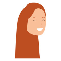 beautiful woman head avatar character