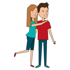 couple in love embraced