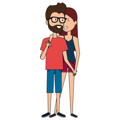 lovers couple avatars characters