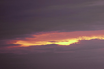 orange the evening clouds dark and the last light
