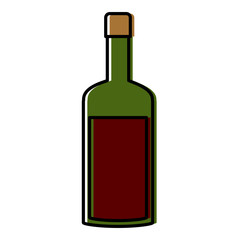Wine bottle symbol icon vector illustration graphic design
