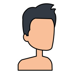 young man shirtless avatar character