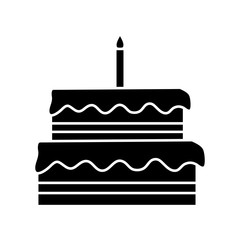 Big birthday cake icon vector illustration graphic design