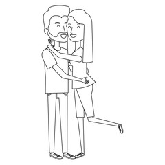 couple in love embraced