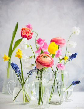 Fototapeta Beautiful flowers bouquets