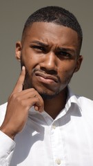 Fototapeta premium Unshaven Male And Confusion