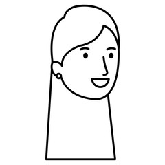 beautiful woman head avatar character