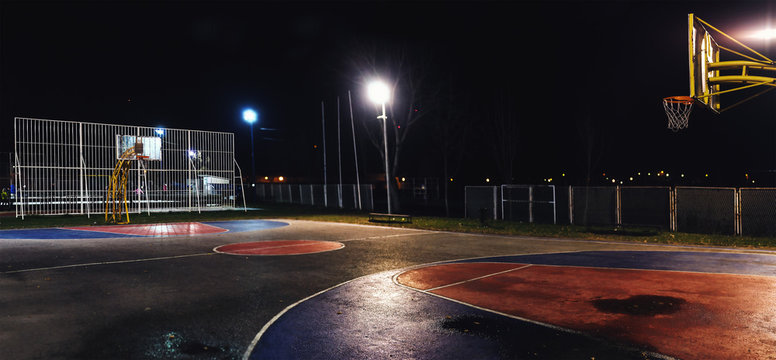 Basketball Yard by Night